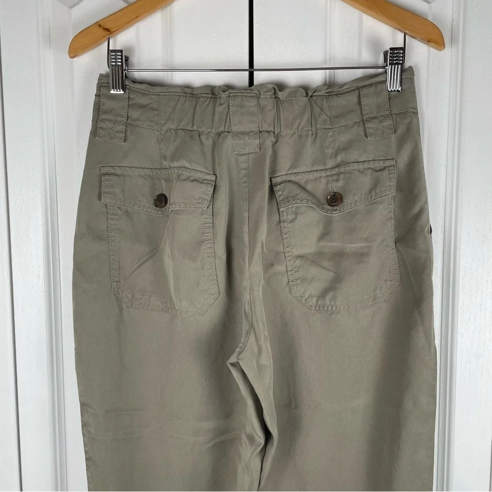 Banana Republic Utility Trouser Pants Women’s 6 Green Lyocell High Waist Baggy